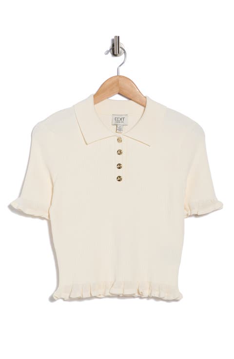 Pointelle Knit Polo
