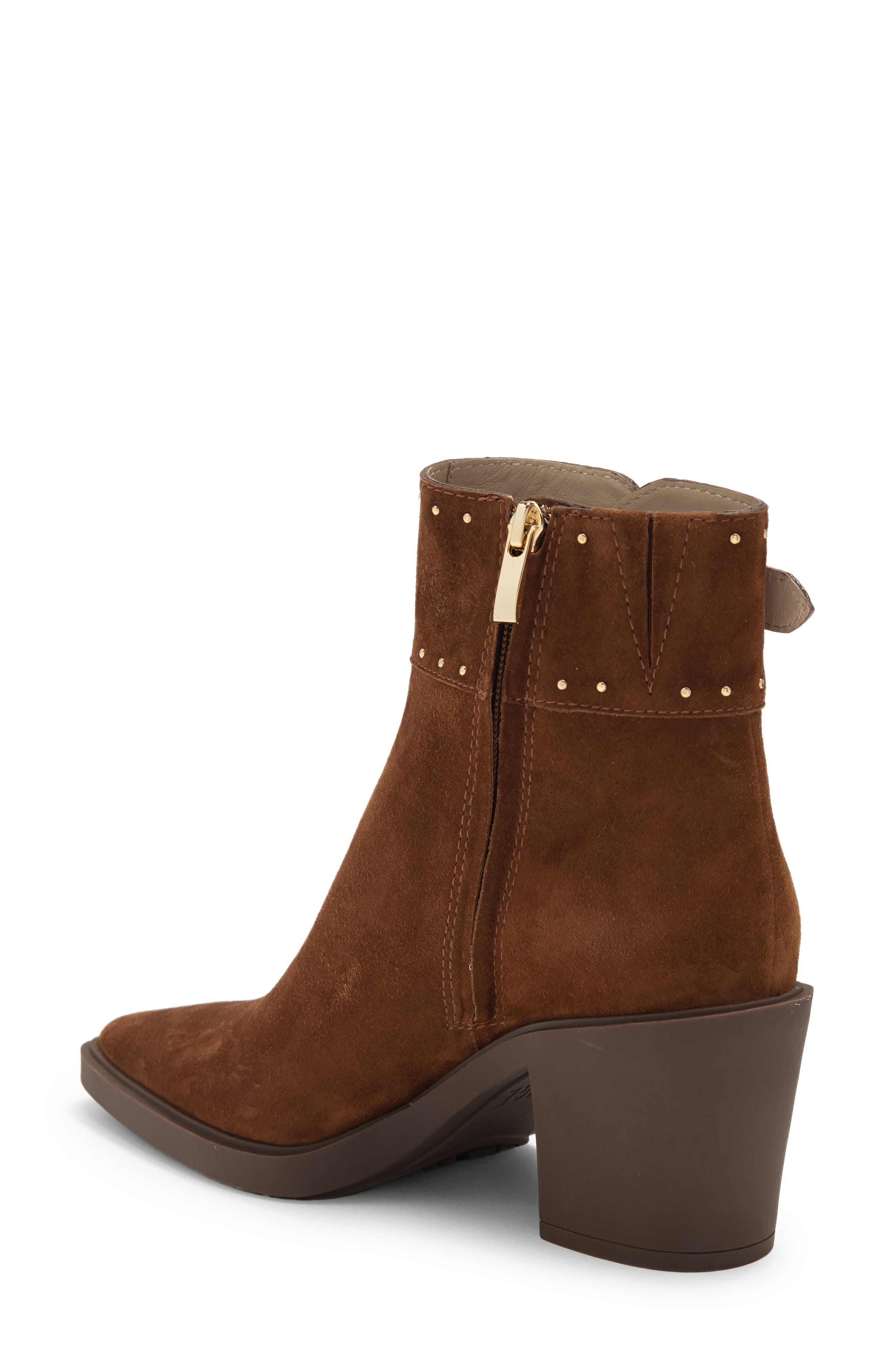 PAIGE Giselle Studded Block Heel Bootie, Alternate, color, 