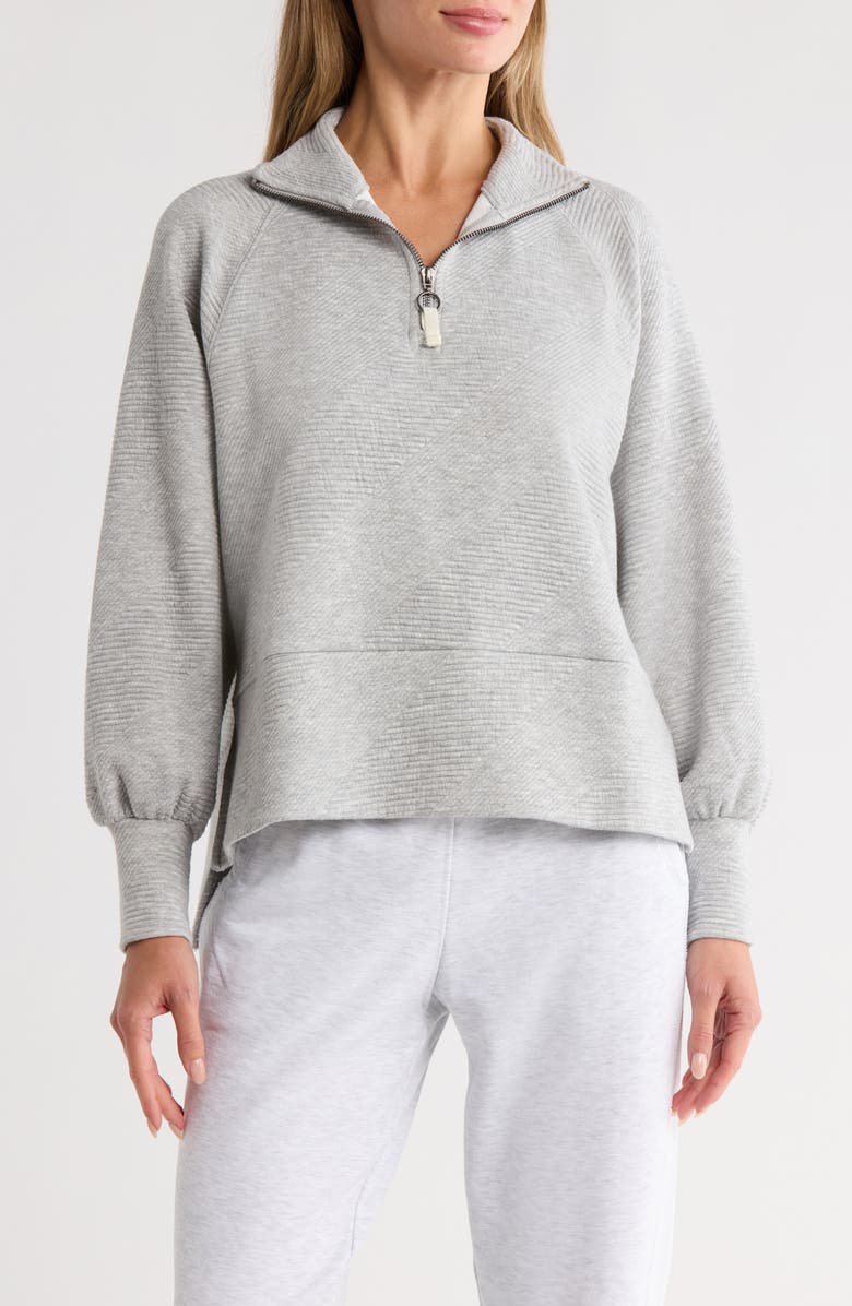 BALANCE COLLECTION Whitley Quarter Zip Pullover, Main, color, Heather Grey