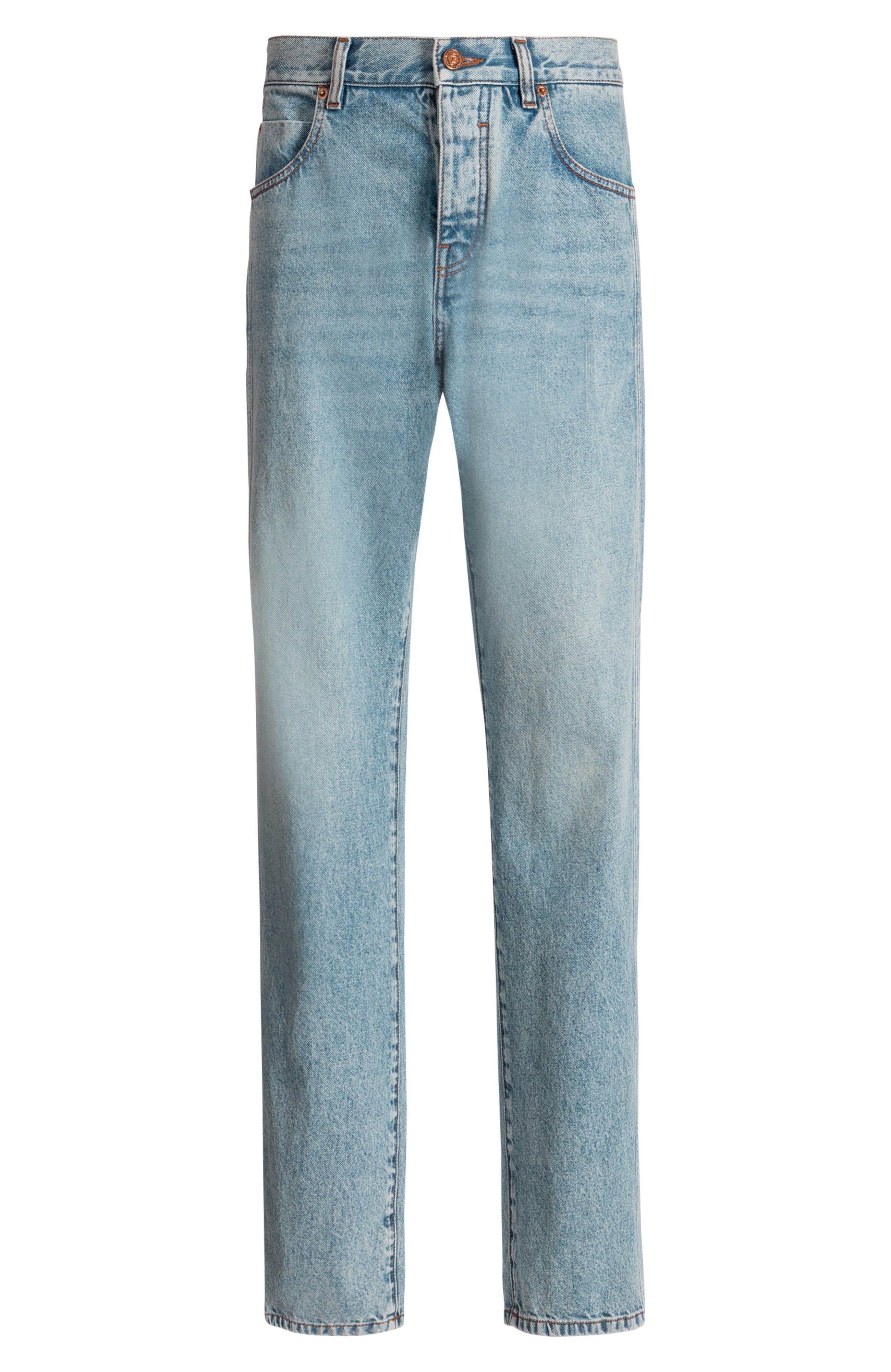 Balmain Loose-fit jeans in Light blue denim (Men) | Nordstrom