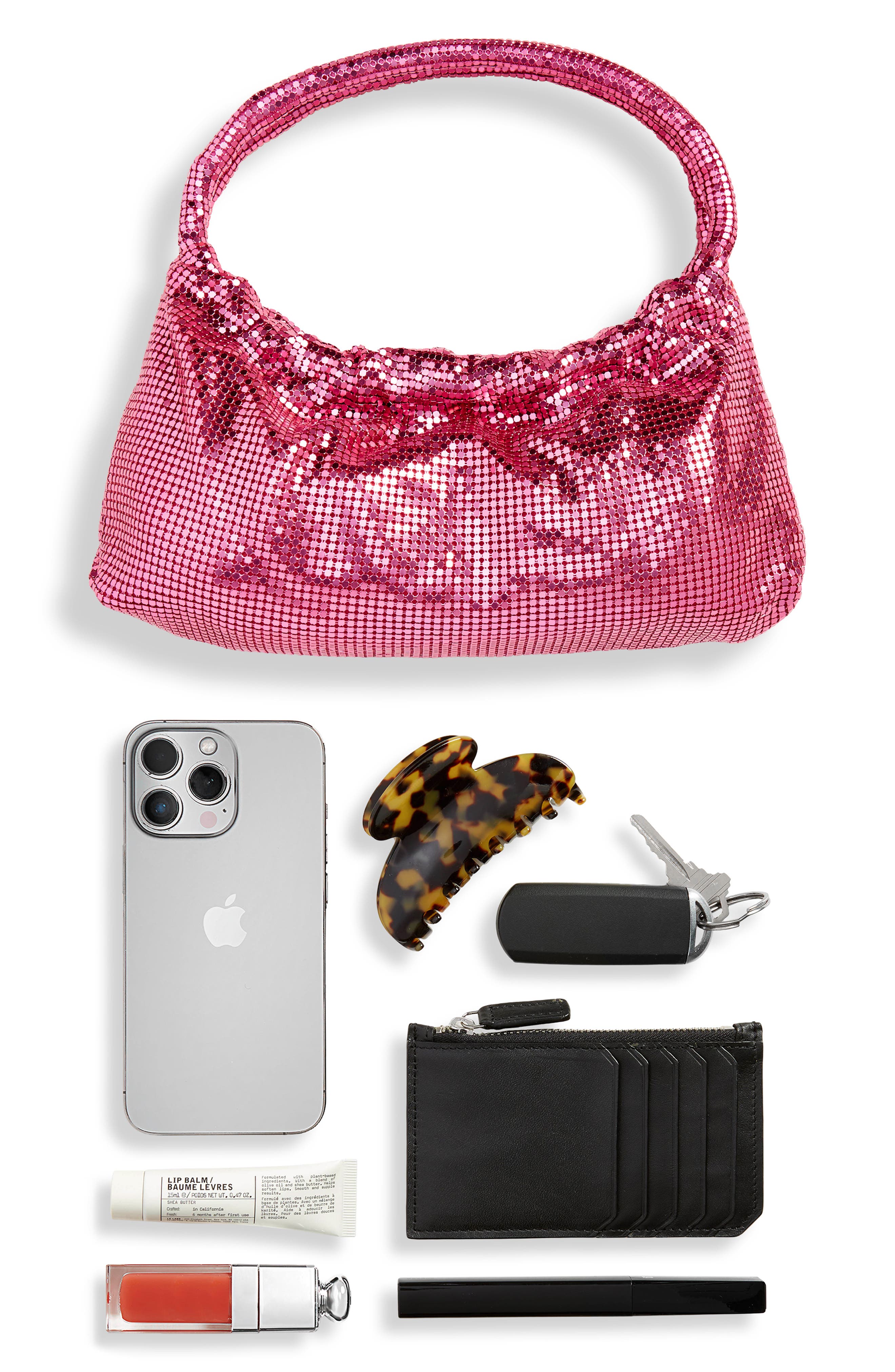 Joyce Mesh Top Handle Bag, Alternate, color, PARFAIT PINK