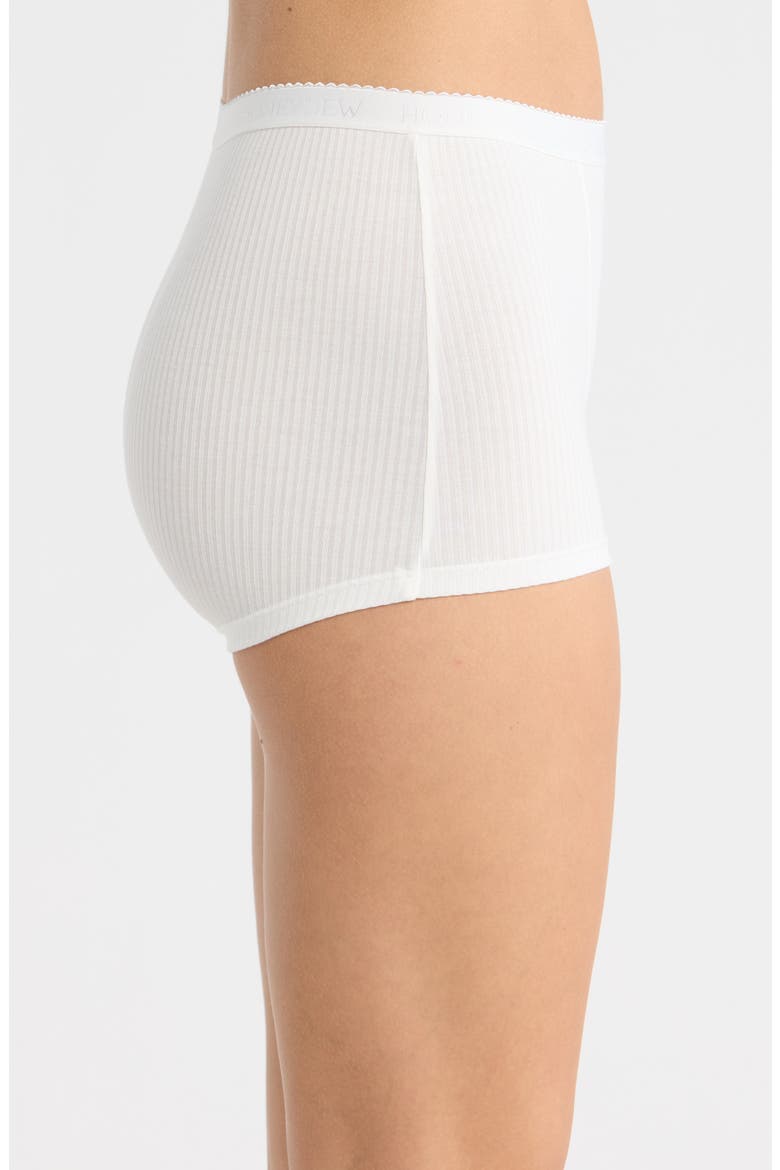 Emma Rib Boyshorts, Alternate, color, WHITE