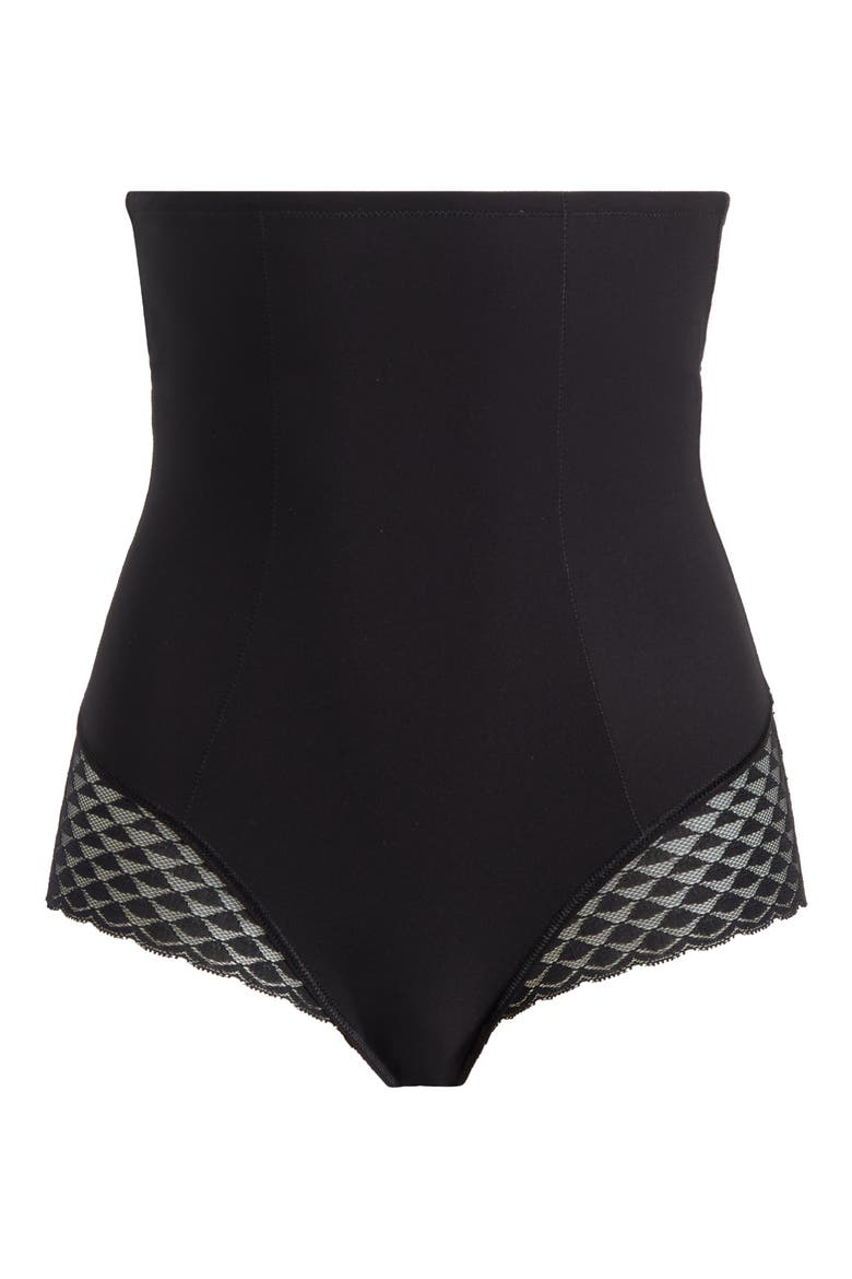 Subtile High Waist Shaper Briefs, Main, color, BLACK