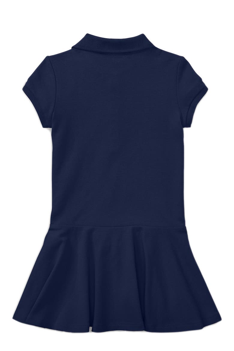 Kids' Cotton Piqué Polo Dress, Alternate, color, REFINED NAVY
