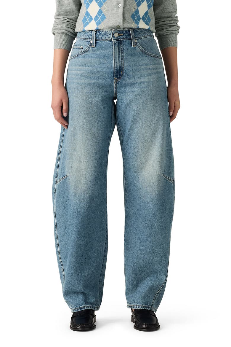 Baggy Dad Barrel Leg Jeans, Main, color, EASY DAYS BARREL