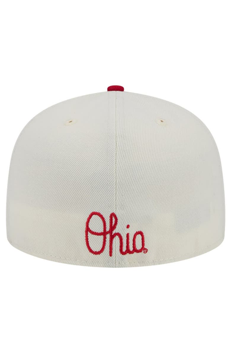 New Era Men's New Era Ohio State Buckeyes Chrome White Vintage 59FIFTY Fitted Hat, Alternate, color, 
