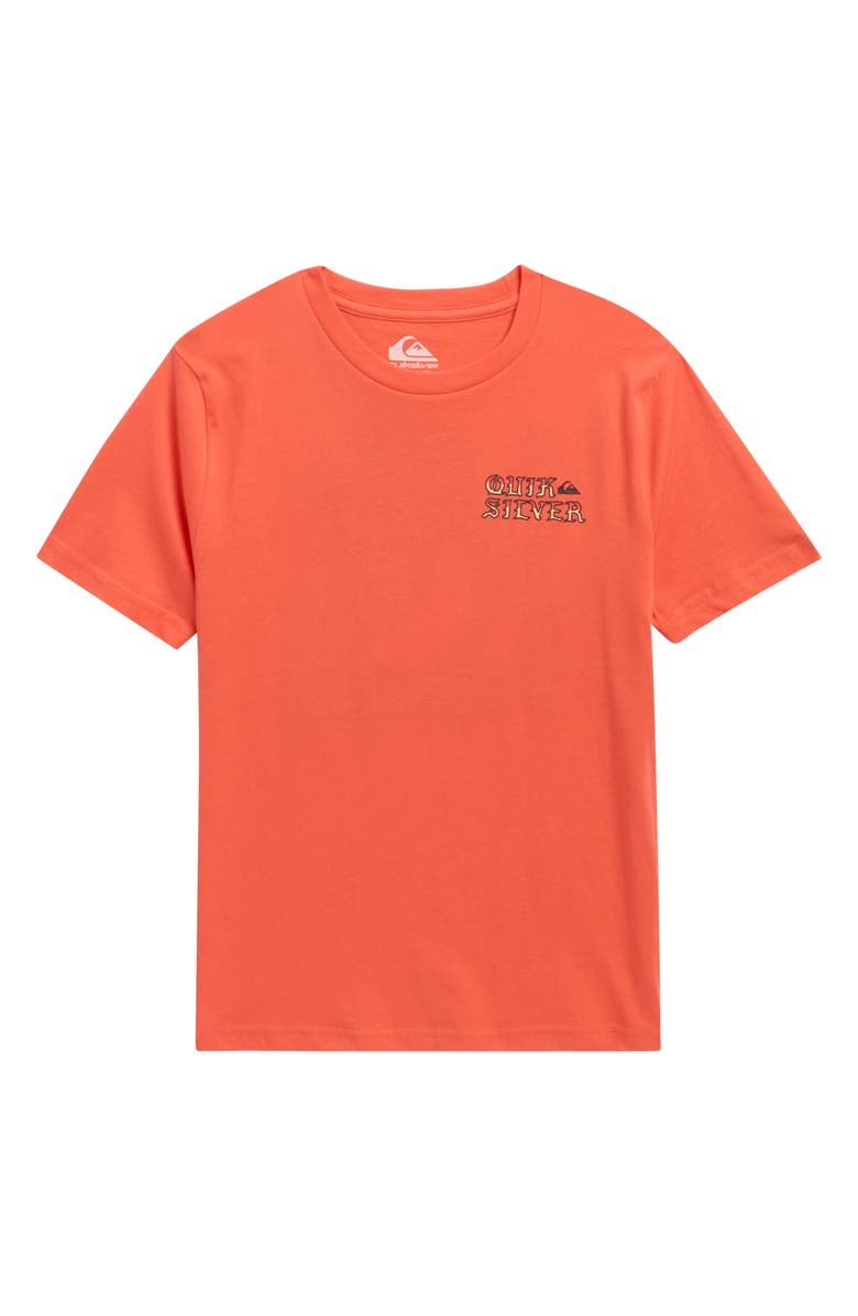 Quiksilver Kids' Snake Head Cotton Graphic T-Shirt, Main, color, Hot Coral