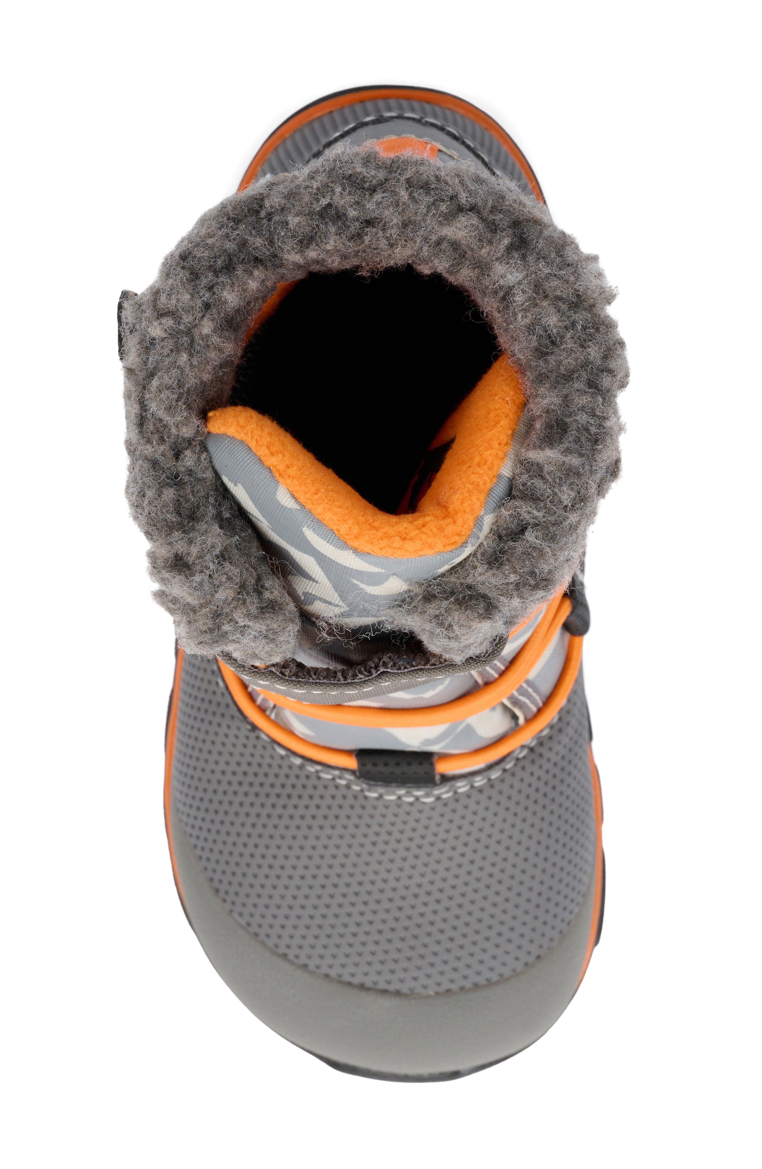 See Kai Run Kids' Gilman Waterproof Snow Boot, Alternate, color, Gray/ Orange
