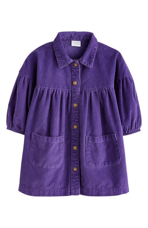 Kids' Cotton Corduroy Shirtdress