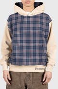 PLEASURES Career Contrast Plaid Hoodie