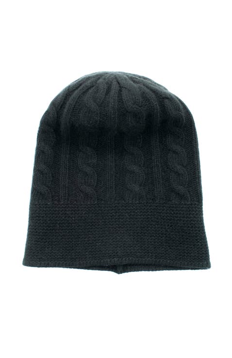 Cashmere hat in cable design