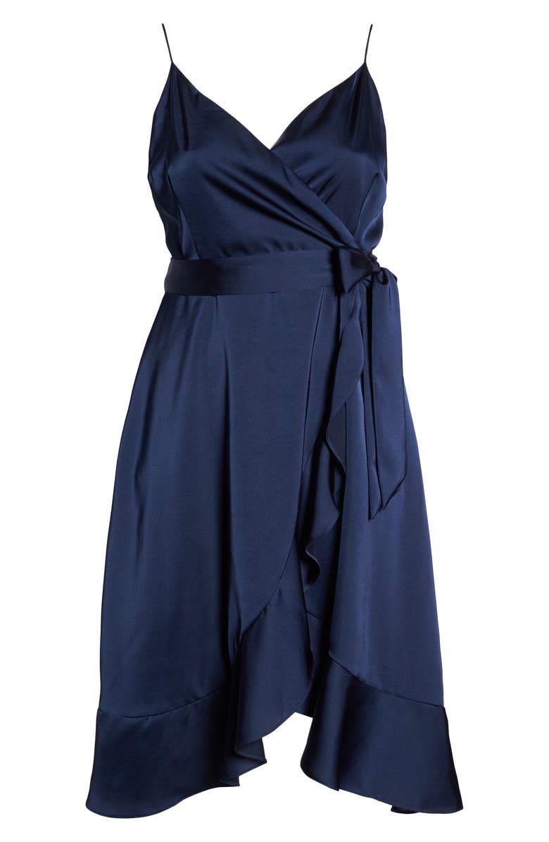 Cooper St Marilyn Satin Faux Wrap Dress, Alternate, color, 