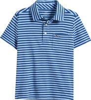 vineyard vines Kids' Island Stripe Pocket Polo