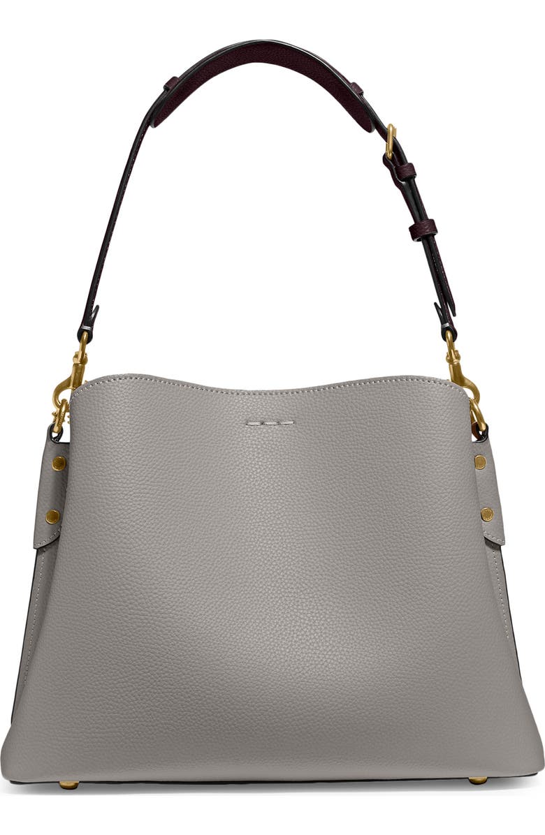COACH Willow Colorblock Pebble Leather Shoulder Bag, Alternate, color,