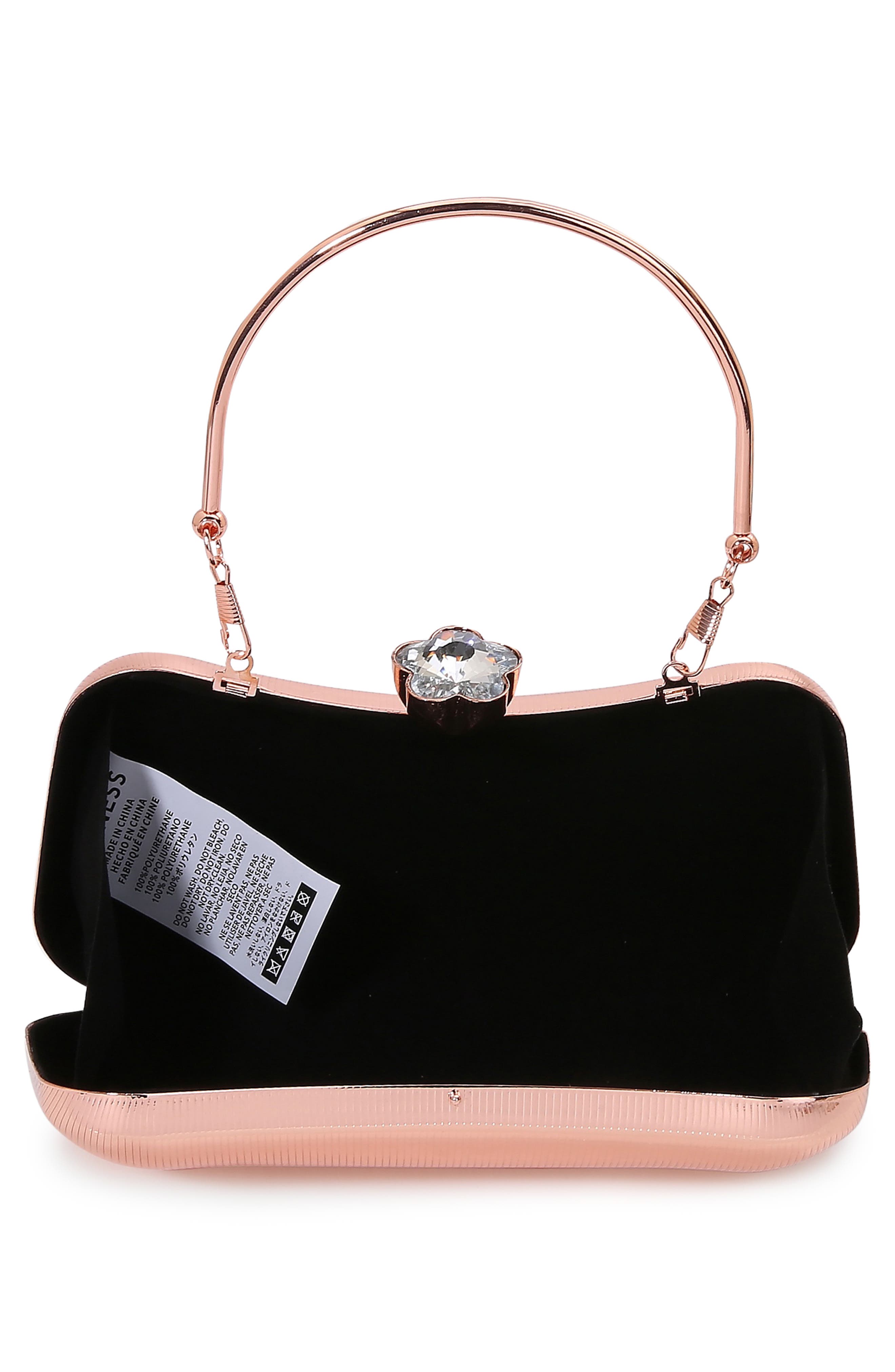 BERNESS Ribbed Clutch, Alternate, color, Champagne