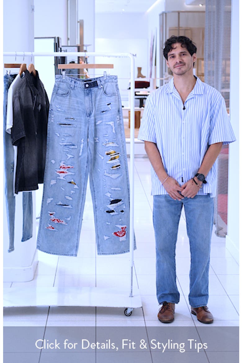 Franco Rip & Repair Wide Leg Jeans video