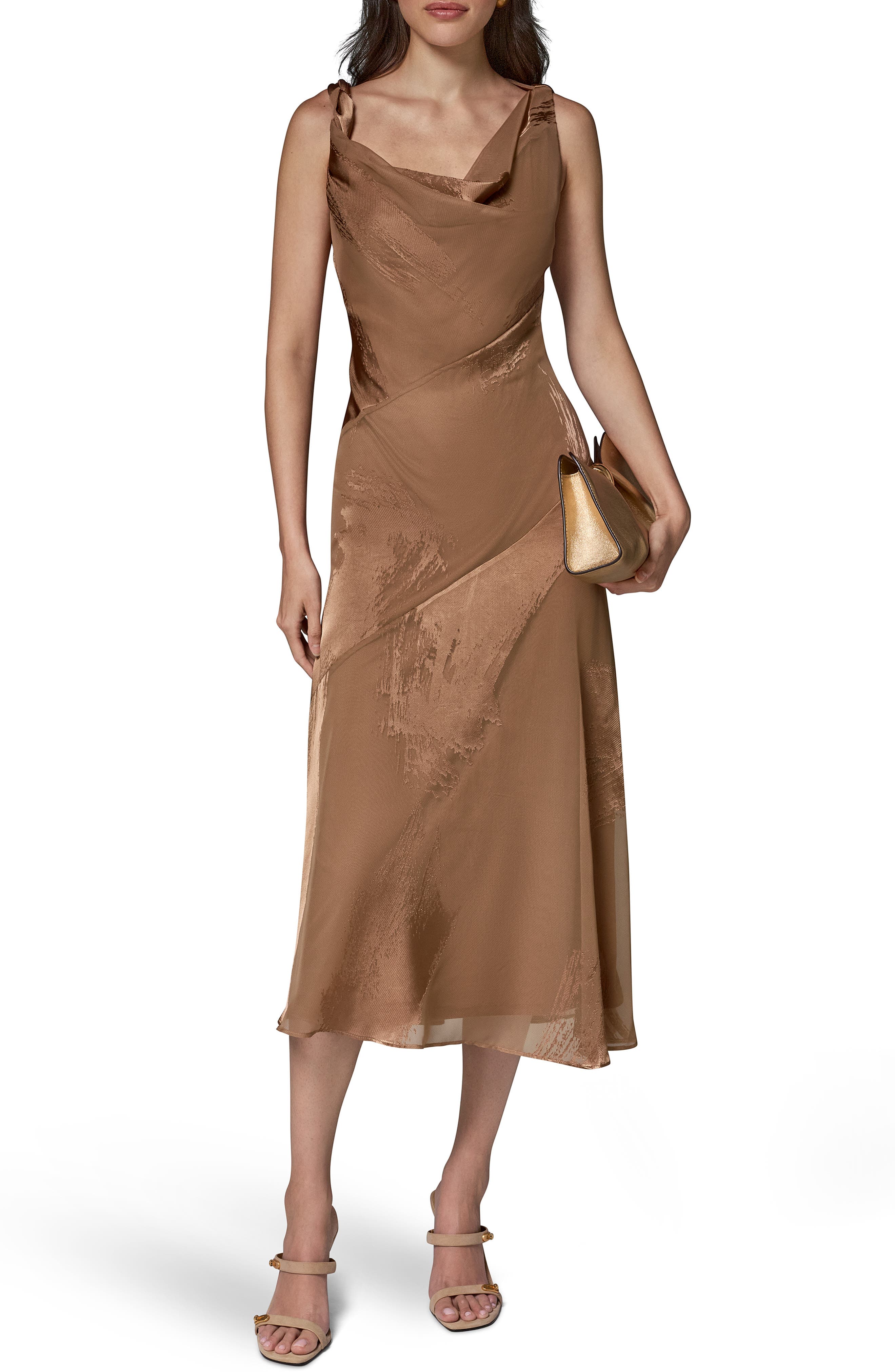 Donna Karan New York Satin Burnout Cocktail Dress (Women) | Nordstrom