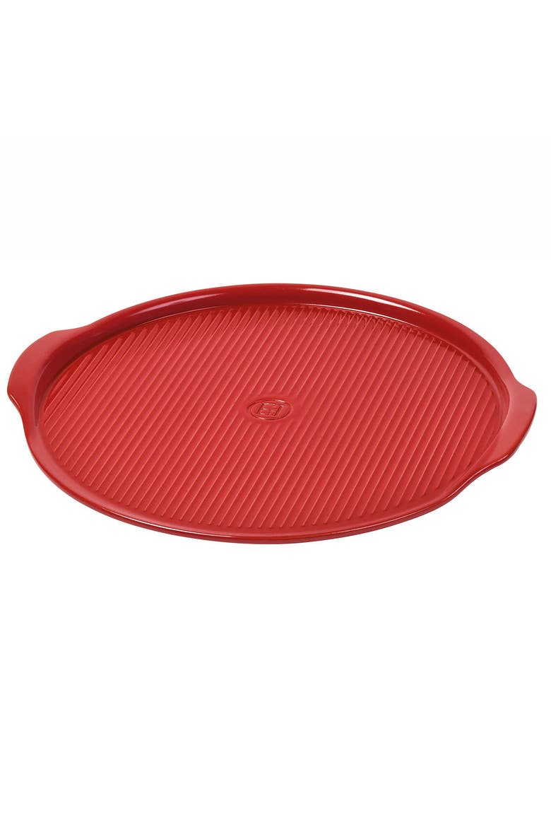 Flame Pizza Stone, 14.5", Main, color, Burgundy