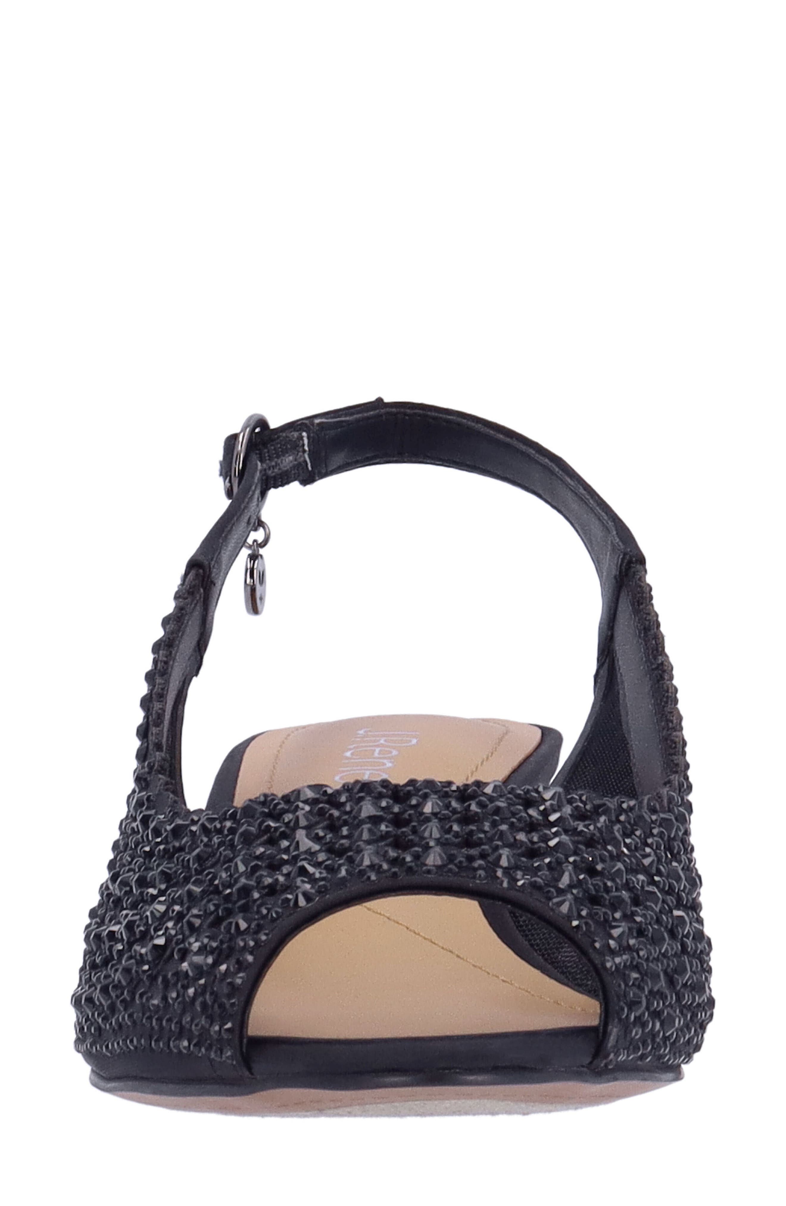 J. Reneé Malorie Slingback Wedge Sandal, Alternate, color, Black