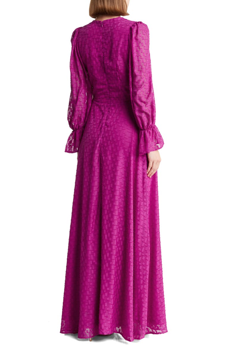 Eva Long Sleeve Maxi Dress, Alternate, color, WILD ASTER