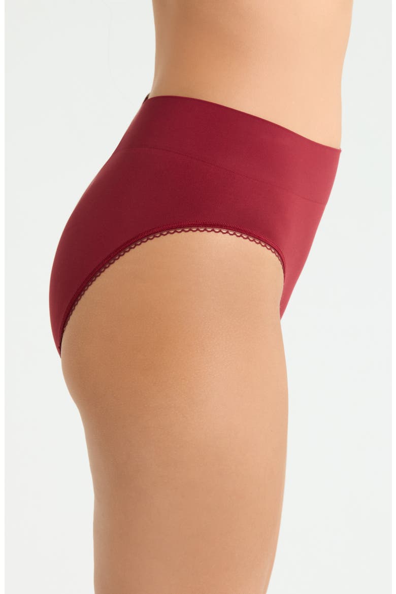 Feeling Flexible High Cut Briefs, Alternate, color, CABERNET