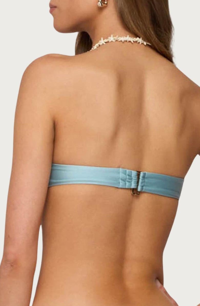 EDIKTED Mesa O-Ring Bandeau Bikini Top, Alternate, color, Light-Blue