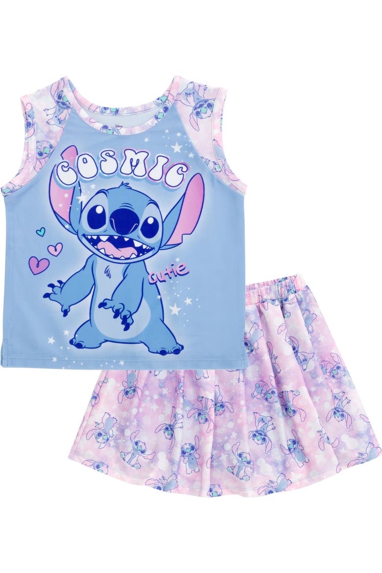 Lilo & Stitch Athletic 2-Piece Tank Top and Skort Set, Main, color, Stitch Galaxy Blue