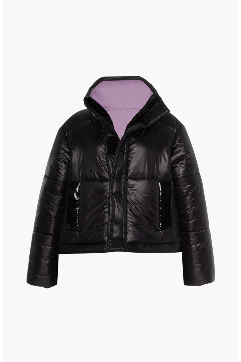 Sustainable Reversible Cropped Coat, Alternate, color, Black / Light Purple
