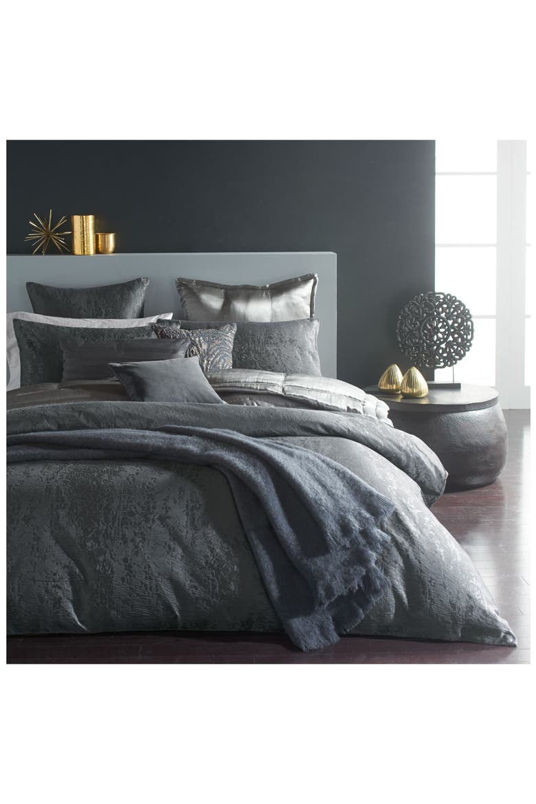 Donna Karan Moonscape Duvet Cover, Main, color, CHARCOAL