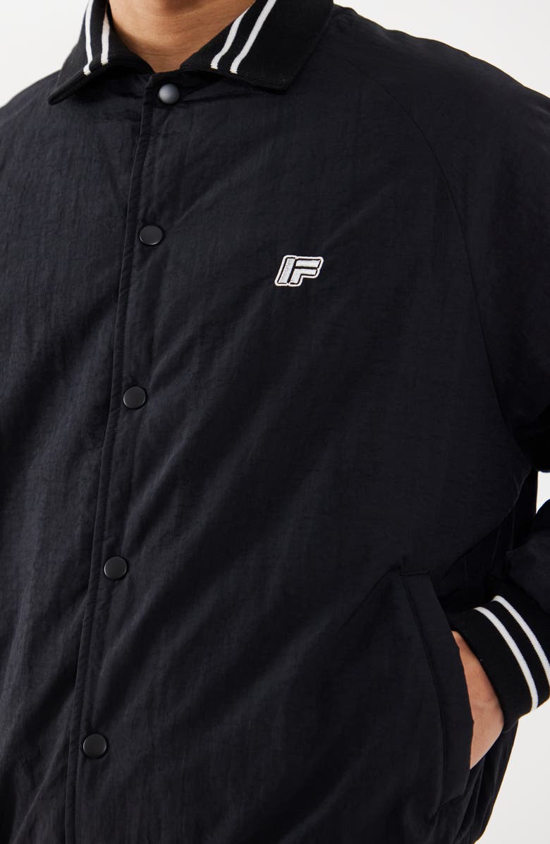 Iets Frans Padded Washed Varsity Jacket, Alternate, color, Black