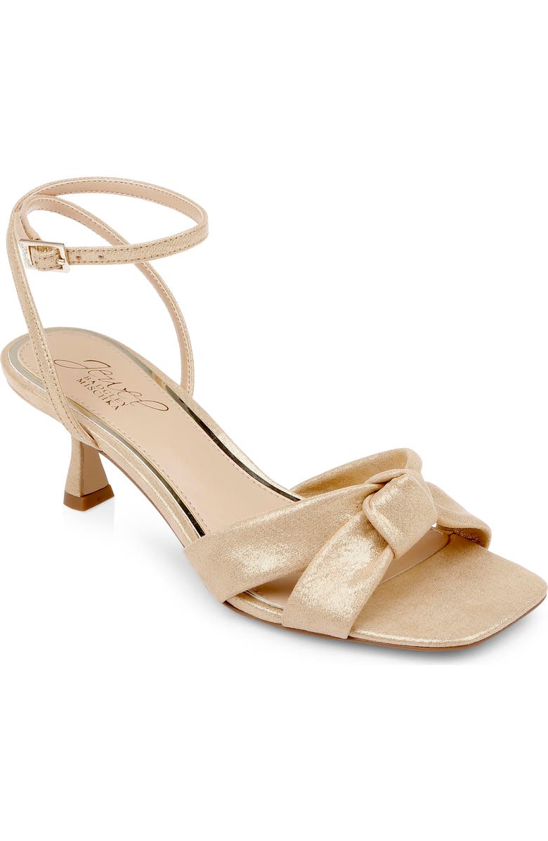 Jewel Badgley Mischka Valarie Ankle Strap Sandal, Main, color, Gold