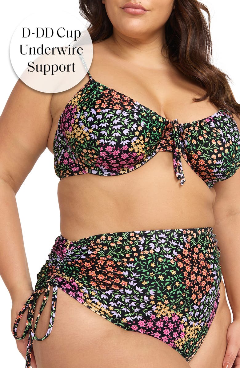 Artesands Davignon Degas Ruched Side Bikini Bottoms, Alternate, color, 