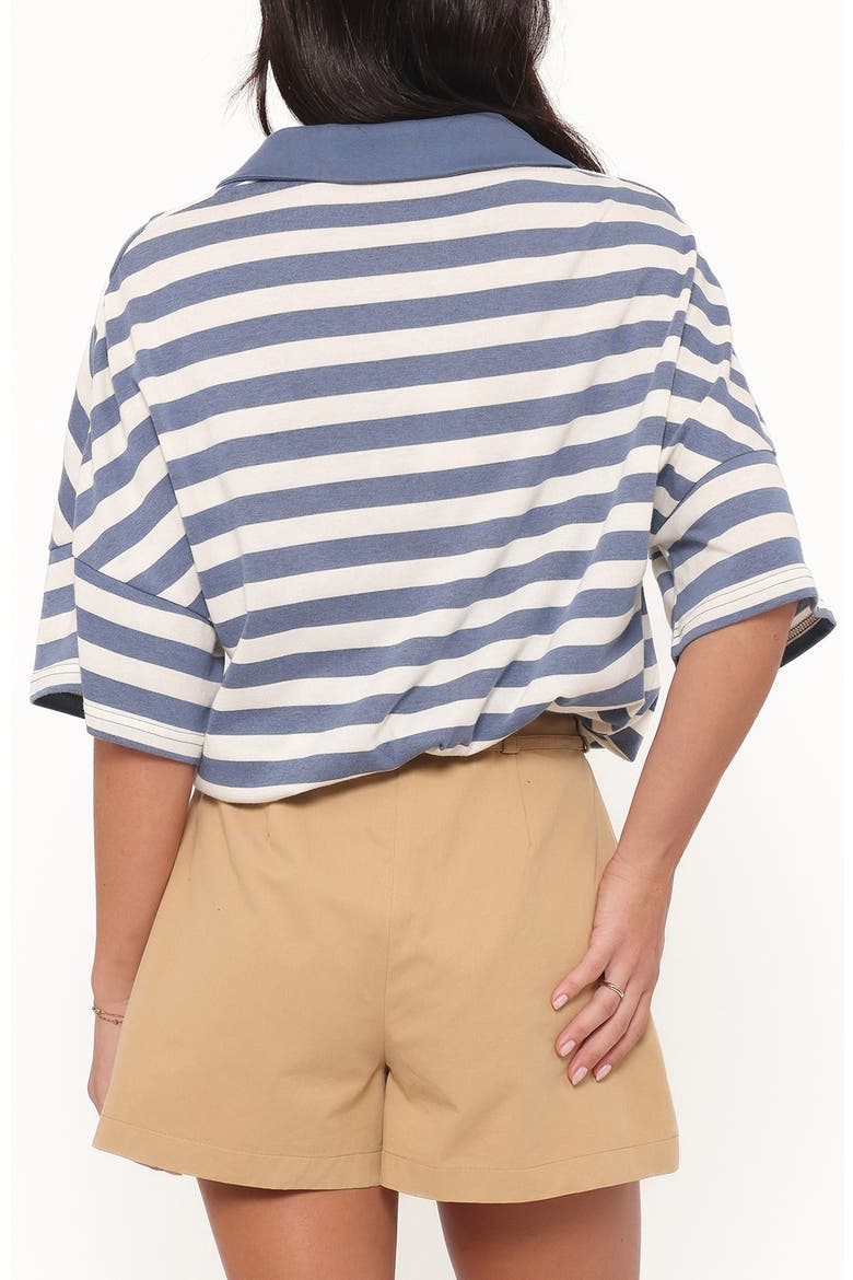 Sophia Stripe Rugby Shirt, Alternate, color, BLUE/ WHITE STRIPE