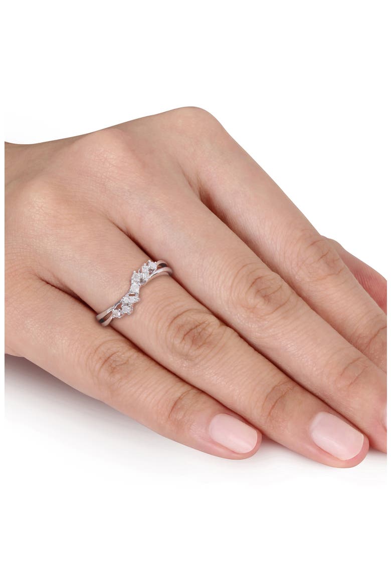 Wavy Diamond Ring - 0.17ct., Alternate, color, SILVER