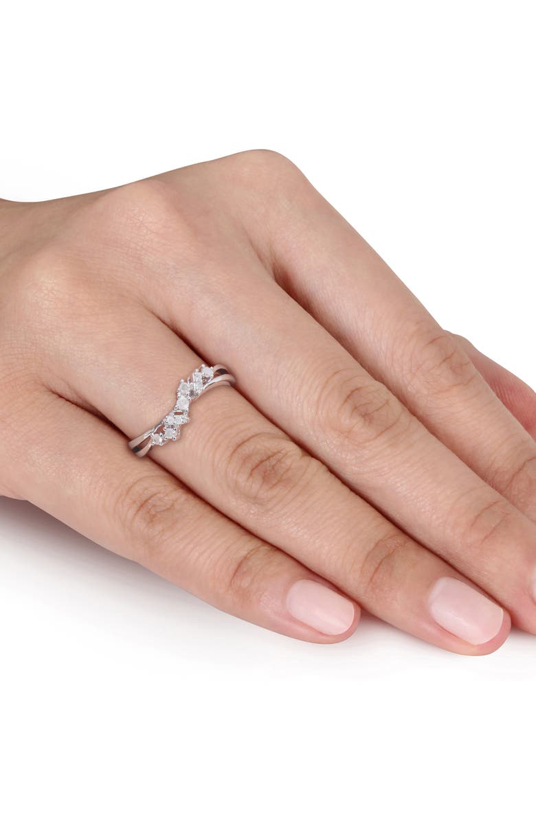 DELMAR Wavy Diamond Ring - 0.17ct., Alternate, color, Silver