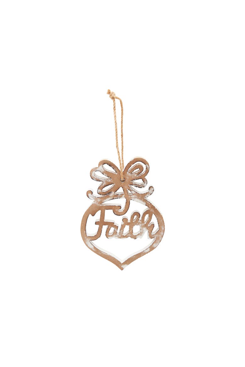 MDF Disc W/Faith Ornament, Main, color, Gold