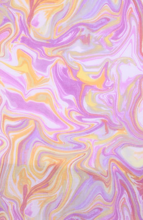 Area Stars Swirl Print Scarf In Pink