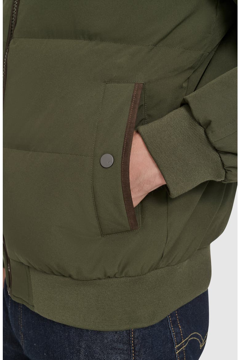 Langham Water Resistant Hooded Puffer Bomber Jacket, Alternate, color, FOREST