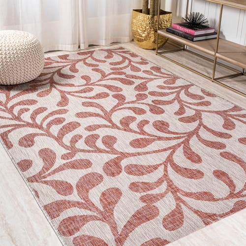 Jonathan Y Vine All Over Indoor/outdoor Area Rug In Red/beige