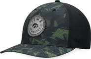 TOP OF THE WORLD Men's Top of the World Black Iowa Hawkeyes OHT Military Appreciation Camo Render Flex Hat