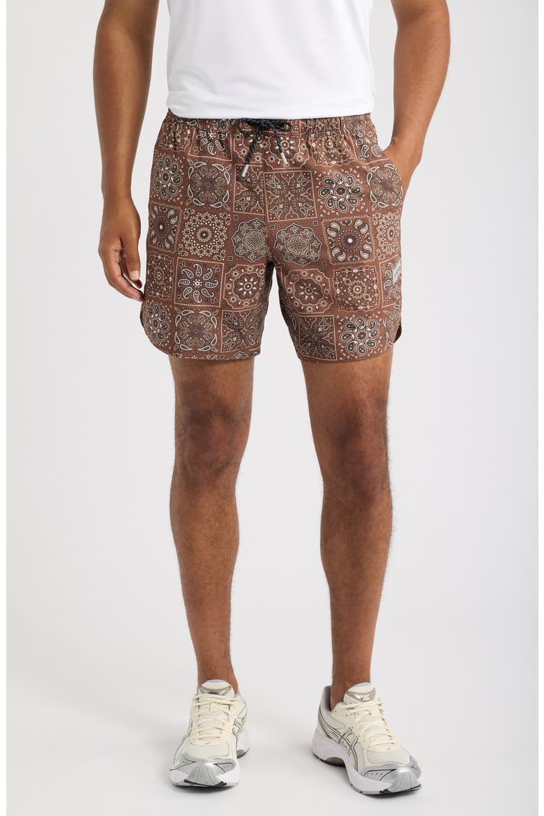 Luka Paisley Shorts, Main, color, PAISLEY TILE COPPER