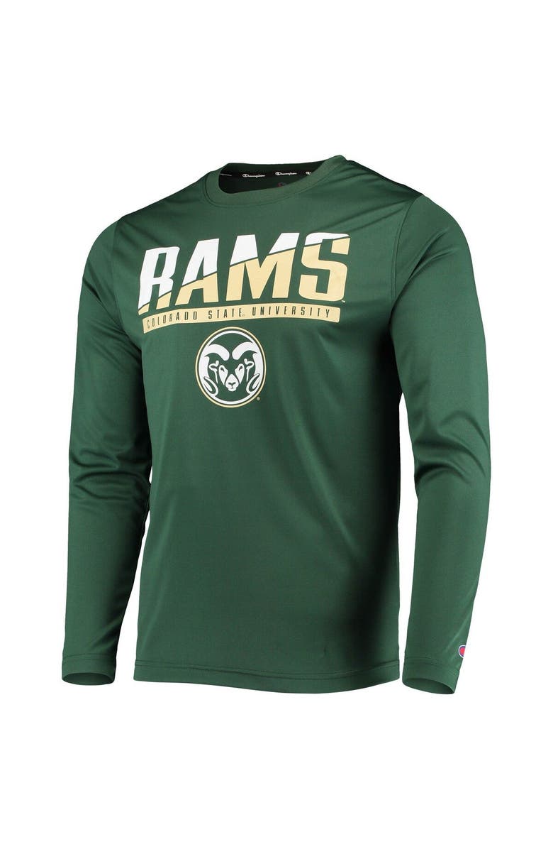 Champion Men's Champion Green Colorado State Rams Wordmark Slash Long Sleeve T-Shirt, Alternate, color, 