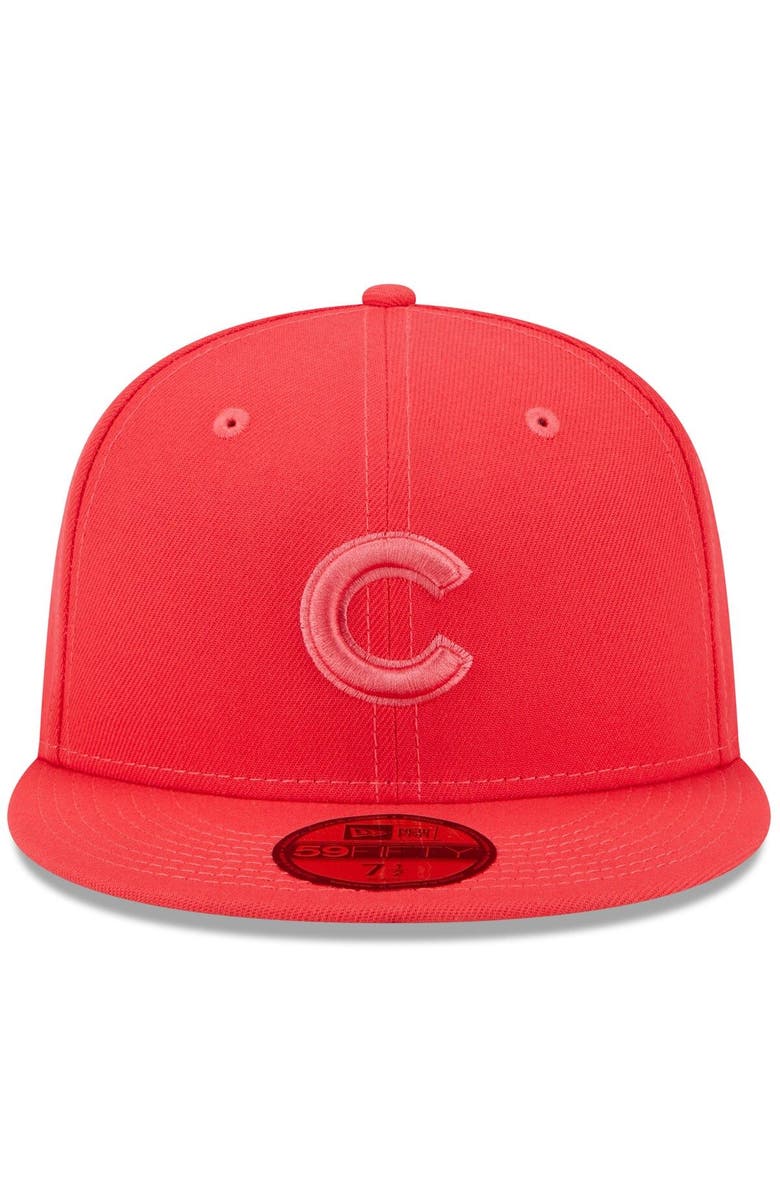 New Era Men's New Era Red Chicago Cubs 2023 Spring Color Basic 59FIFTY Fitted Hat, Alternate, color,