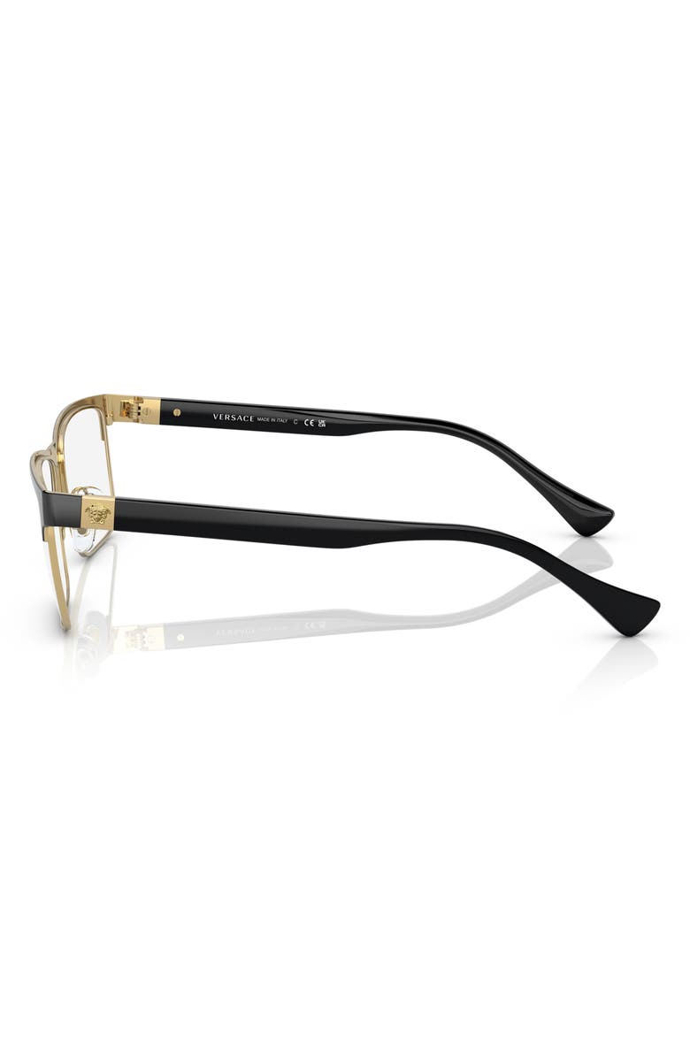 Versace 56mm Rectangular Optical Glasses, Alternate, color,