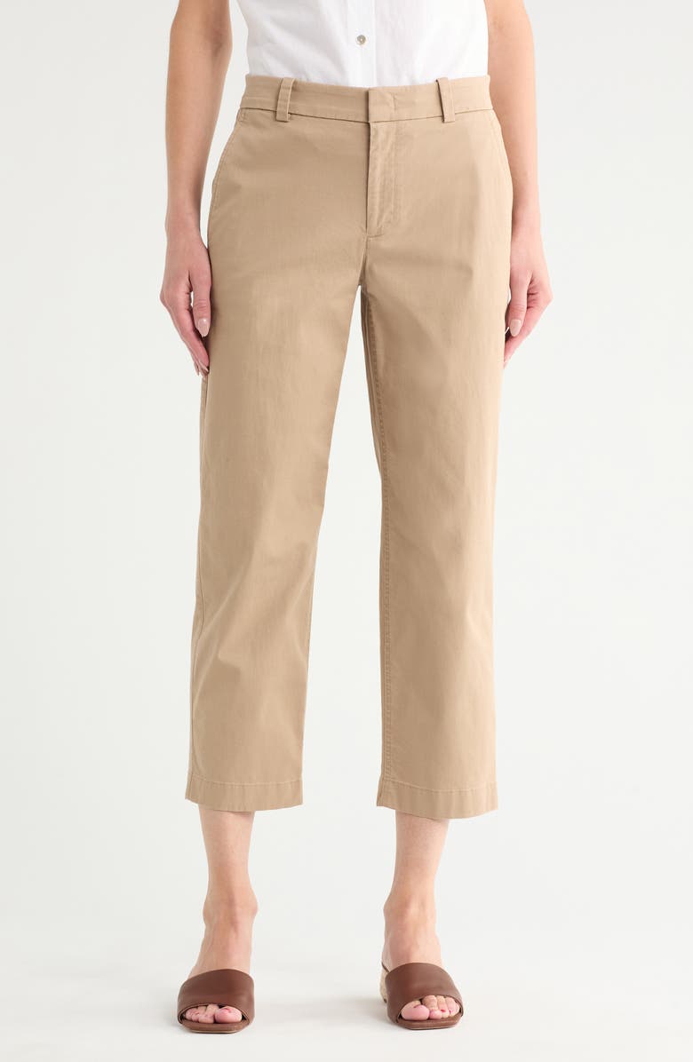 Vince Washed Crop Chino Pants, Main, color, Pecan