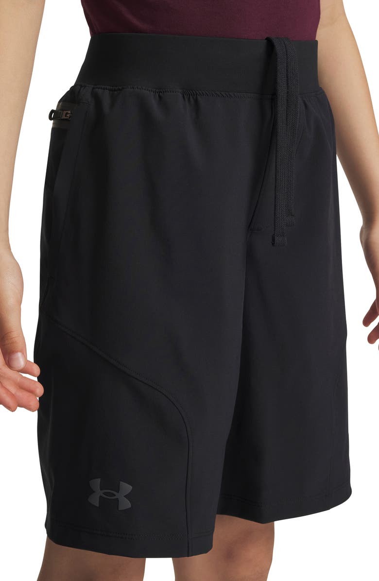 Under Armour Kids' Unstoppable Shorts, Alternate, color, Black
