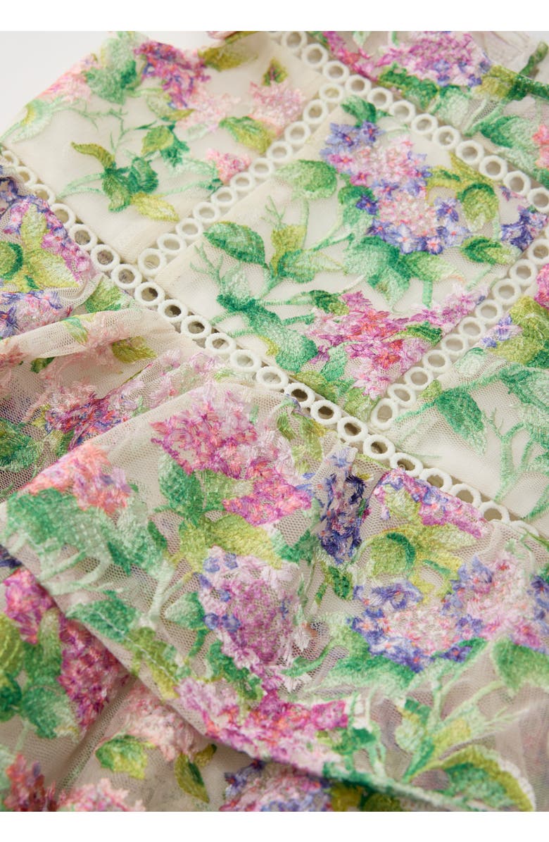 Marlo Kids Clementine Embroidered Mini Dress, Alternate, color, Floral