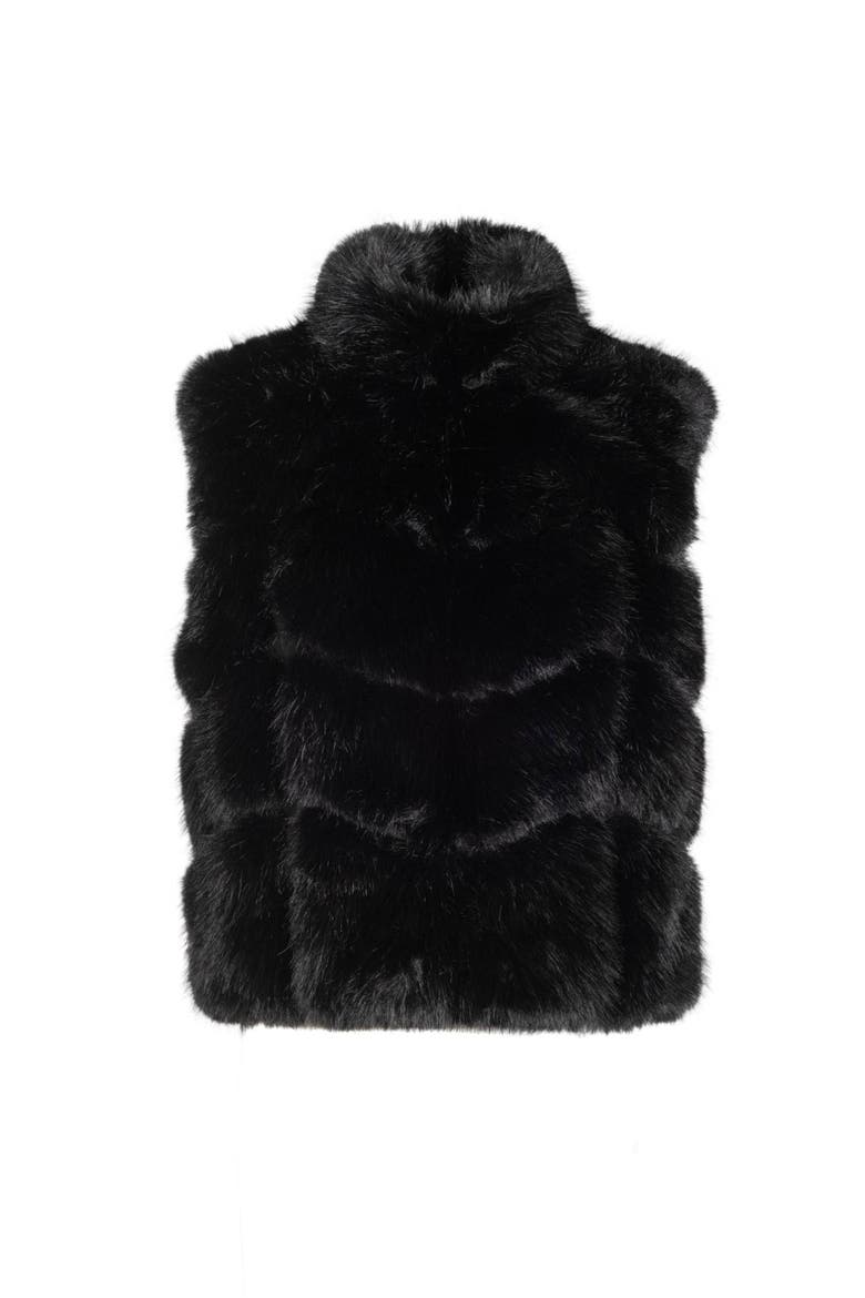 Rosario Faux Fur Vest, Main, color, Black