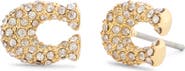 COACH Pavé Signature C Stud Earrings