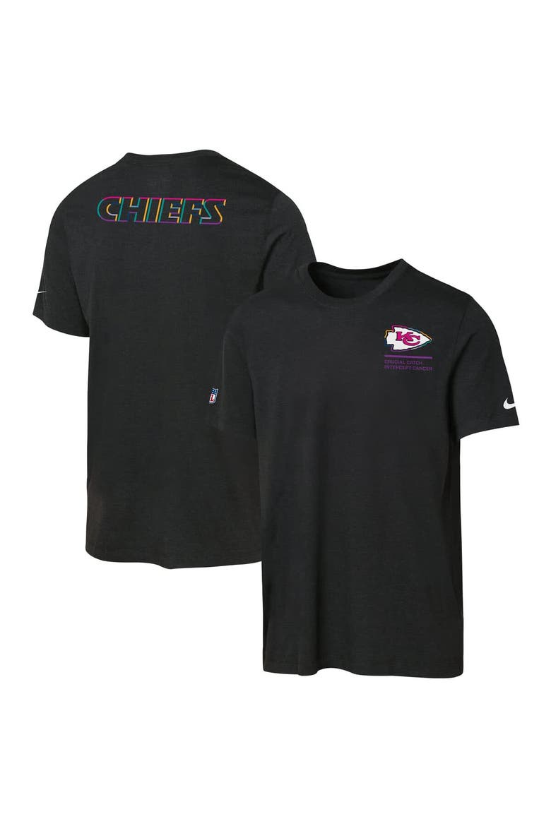 Youth Nike Black Kansas City Chiefs 2025 NFL Crucial Catch Tri-Blend Dri-FIT T-Shirt, Main, color, Black